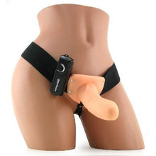 Load image into Gallery viewer, 6in Vibrating Hollow Strap On - Beige