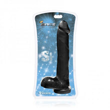 Load image into Gallery viewer, 9 inches Cock with Balls &amp; Suction Cup Black
