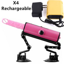 Load image into Gallery viewer, Pink Sex Machine Gun Silicone Vibrators Automatic Thrusting Massage Remote Control Love Machines G-spot Vibrators Sex Toys E5-45